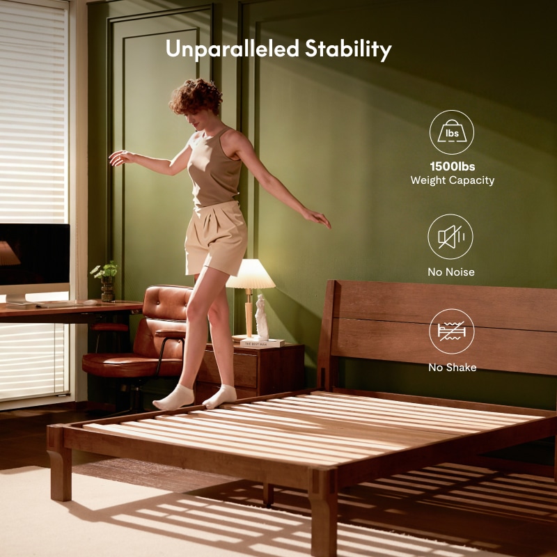 FlexiSpot Kana Japanese Joinery Bed | Simple Design, Quick Assembly